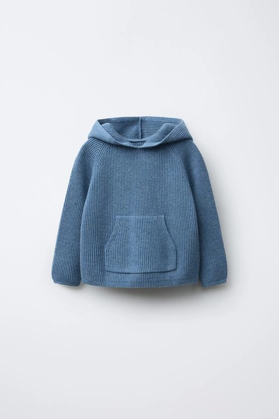 HOODED KNIT SWEATER WITH POCKET