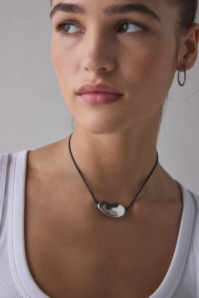Chicago Metal Pendant Corded Necklace