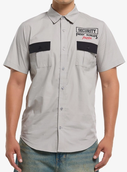 Five Nights At Freddy's Security Woven Button-Up
