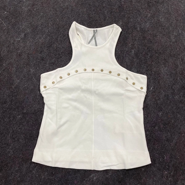 BY ANTHROPOLOGIE Snap Racer Tank Women's Size M White