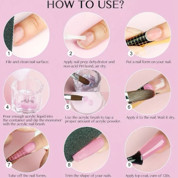 Versagel Lip Gloss Base Monomer Nail Liquid Acrylic Nail Kit