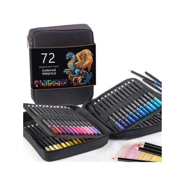 72 Colored Soft Core Drawing Sketching Shading Pencils Set