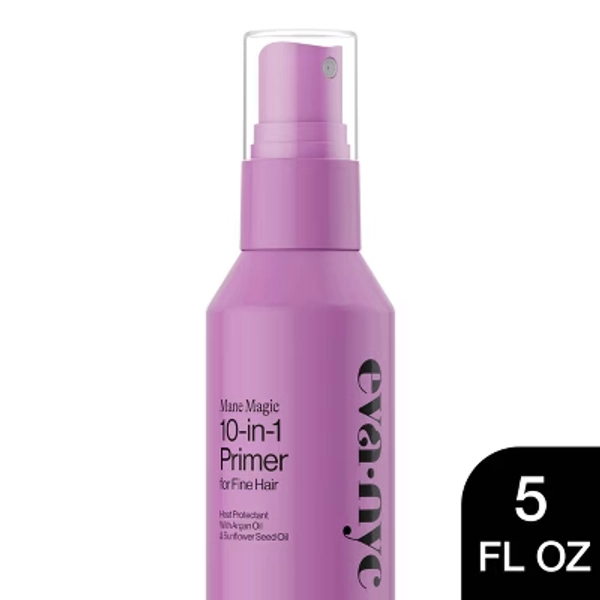 Eva NYC Mane Magic 10-in-1 Primer for Fine Hair - 5 fl oz: Heat Protection, Paraben-Free, Contains Argan Oil