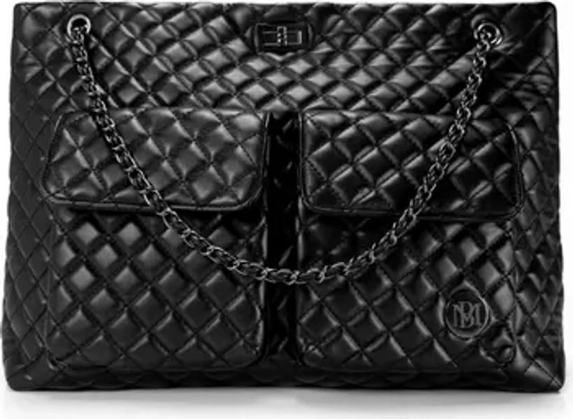 Diana Quilted Vegan Leather Weekender Duffel Bag