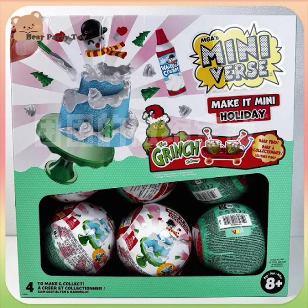 New Mga Miniverse Make It Mini Holiday Series Blind Box Christmas Mystery Box Play House Toy Ball