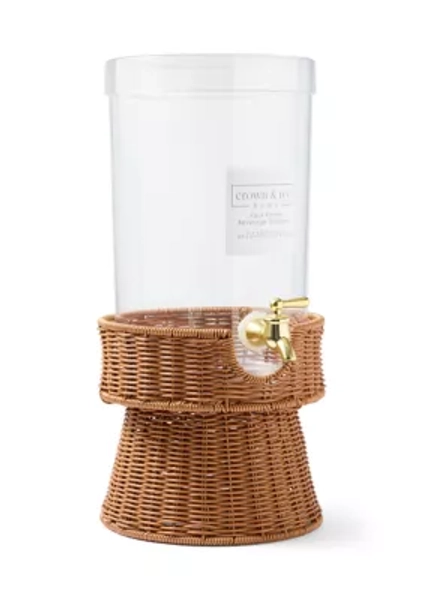 Rattan Beverage Dispenser