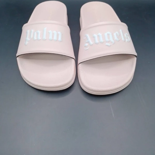 Palm Angels Kids Logo Pool Slides - Pink / White Size 13K