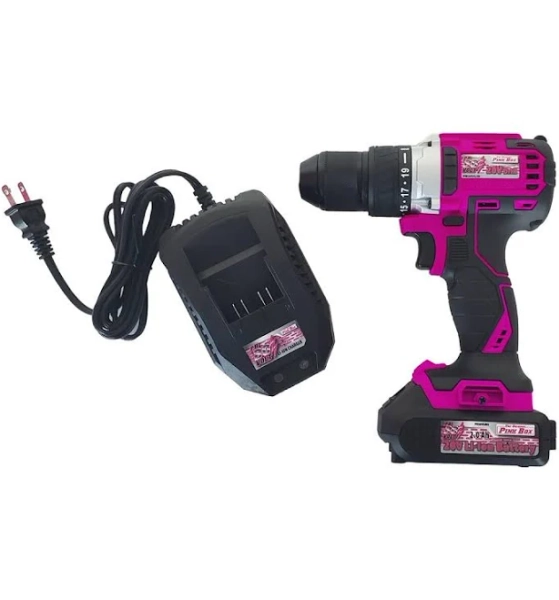 The Original Pink Box 20-Volt Lithium-Ion Brushless 1/2-Inch Keyless Chuck Cordless