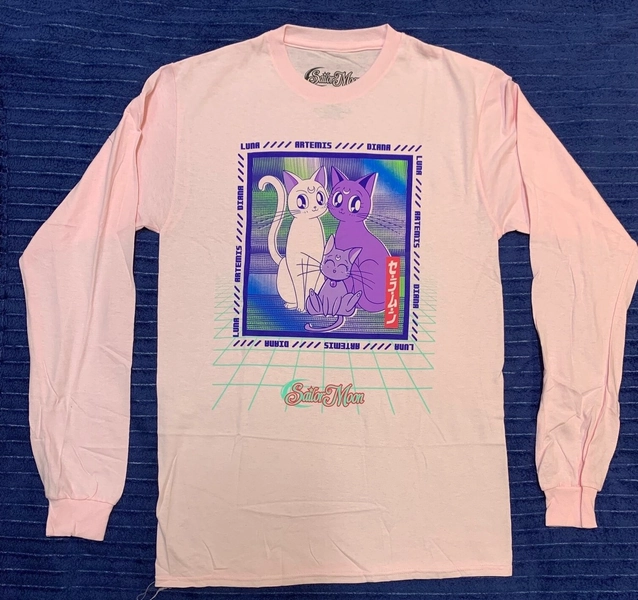 Sailor Moon Luna &amp; Artemis Vaporwave Long Sleeve T-Shirt - BoxLunch Exclusive