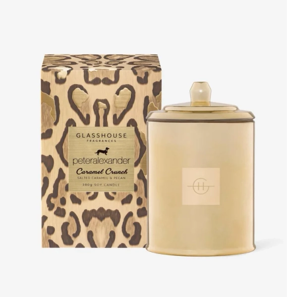 Glasshouse Fragrances Caramel Crunch Candle 380G  - Peter Alexander Online