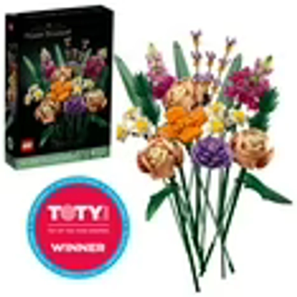 LEGO Botanicals Flower Bouquet Building Set - Artificial Flowers for Decoration for Home and Display, Ages 18+ - Small Fake Flowers for Table, Desk, Office - Birthday or Anniversary Gift Idea - 10280