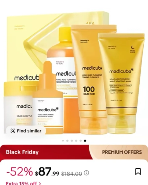 [medicube] Kojic Acid Golden Glow & Radiance Full SET | Turmeric, | Black Friday Sale TikTok Shop