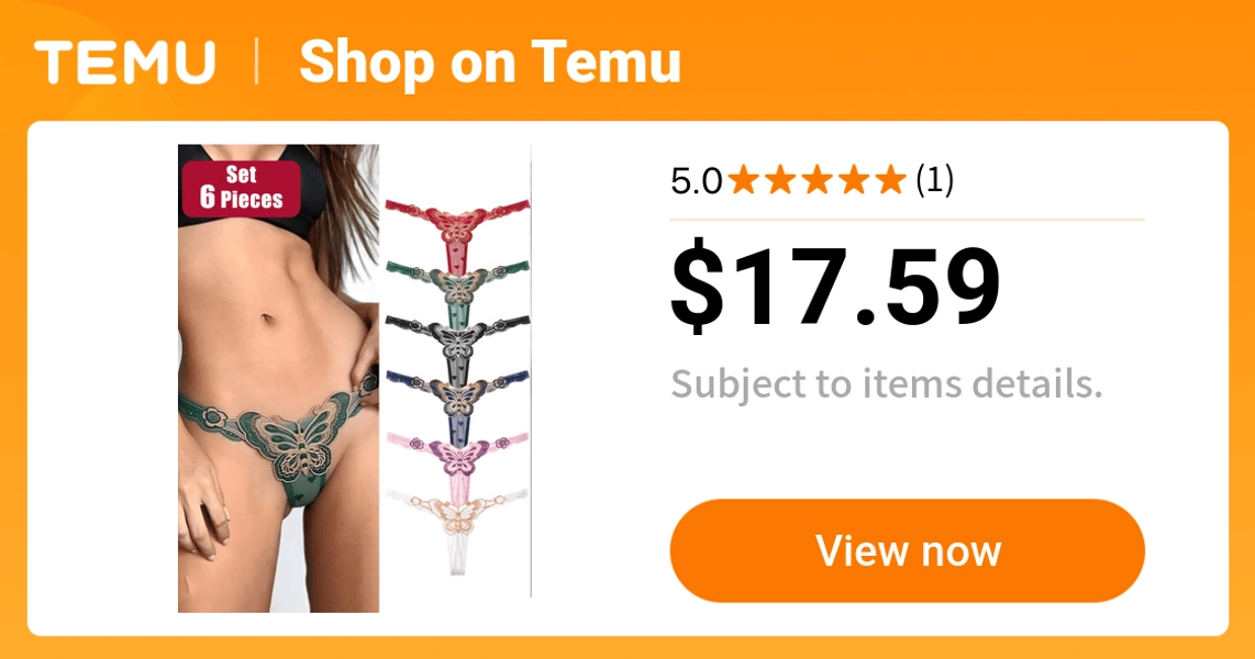 6 pack   embroidery womens panties solid   lace - Temu