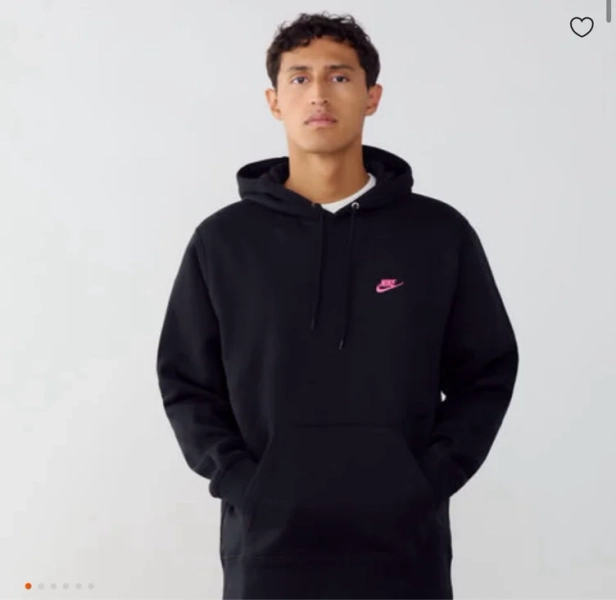 NIKE HOODIE CLUB SMALL LOGO PANTALON HOMME - NOIR/ROSE | Courir.com