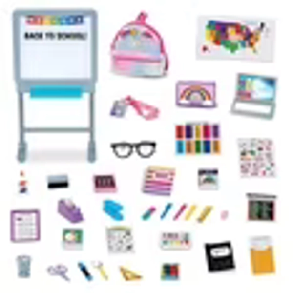 My Life As School Playset with Backpack and Accessories for 18-inch Dolls