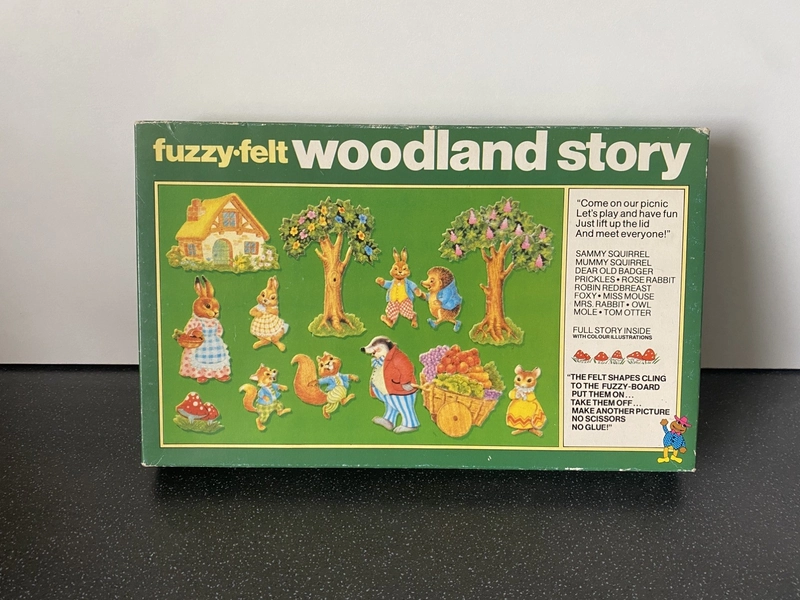 Vintage Fuzzy Felt Woodland Story Retro 1970s 70s toy creative play