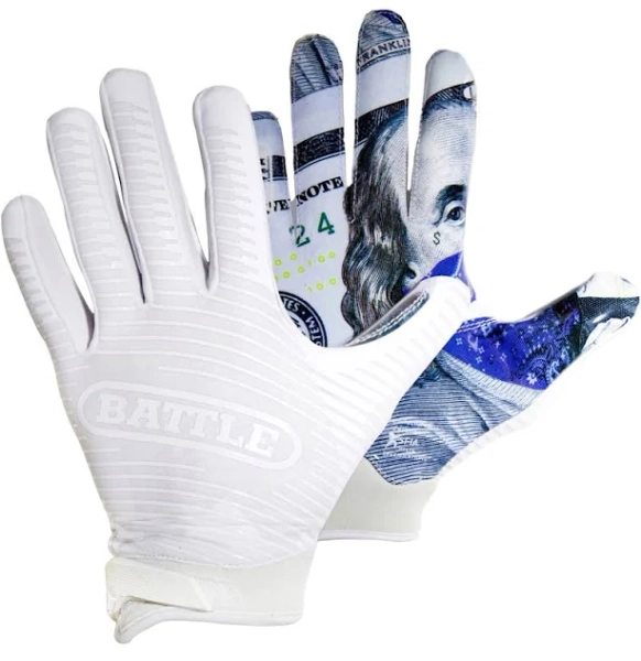 Battle Sports Blue Strips Doom Receiver Football Gloves