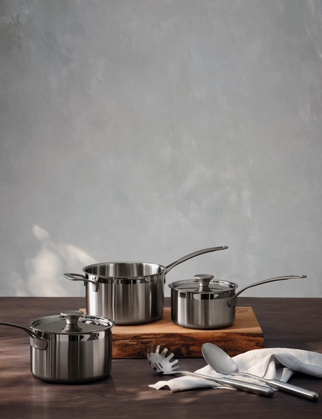 3 Piece Stainless Steel Saucepan Set