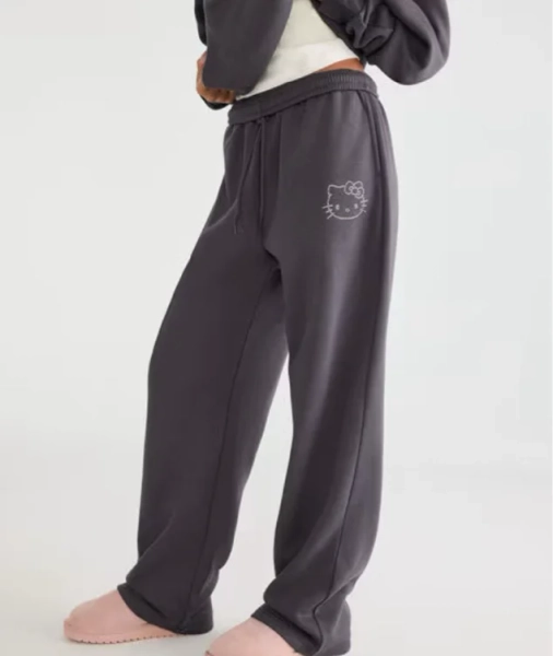 WomenHoodies + SweatsHello Kitty | Aero Rhinestone Straight Leg SweatpantsHello Kitty | Aero Rhinestone Straight Leg Sweatpants