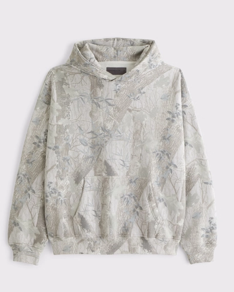 Essential Popover Camo Hoodie size m