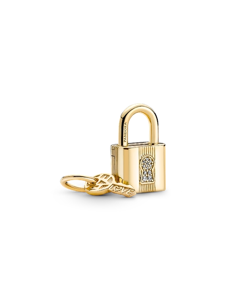 Padlock & Key Dangle Charm