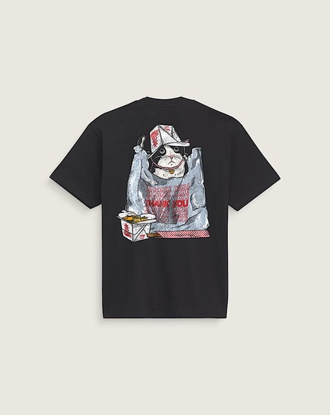 THANKS AND CAT AGAIN SS TEE Negro BBLK