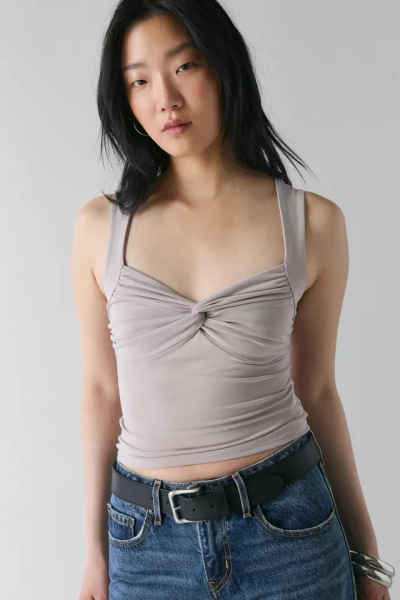 UO Suri Twist-Front Cropped Tank Top