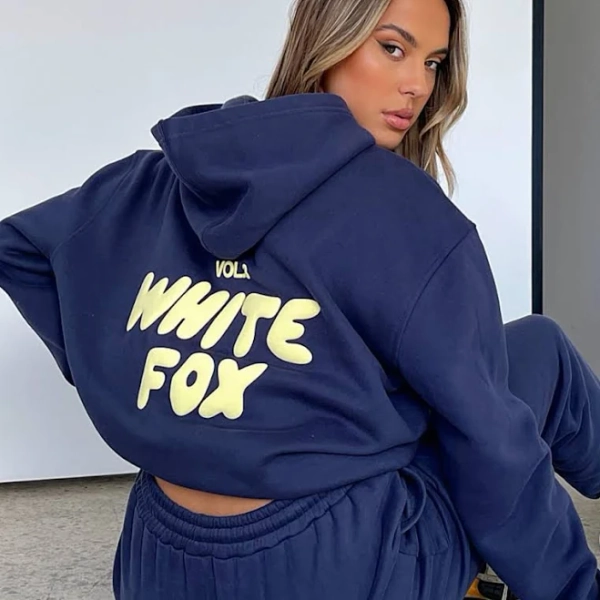 White Fox Boutique Navy Hoodie