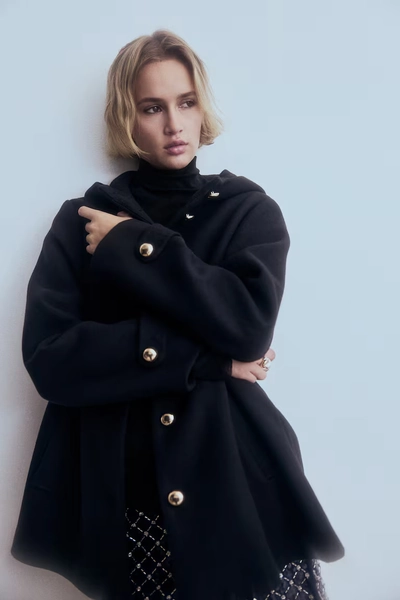 Cappotto con cappuccio