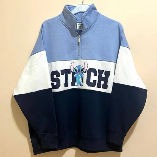 Disney Lilo & Stitch Sweatshirt Size M - Primark New - New Women | Color: Black/Blue | Size: M