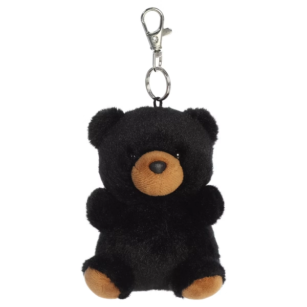 Aurora Mini Sleepy Bear Palm Pals Adorable Clip-On Black 4"