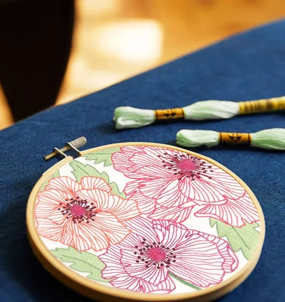 Poppies Easy Embroidery Kit