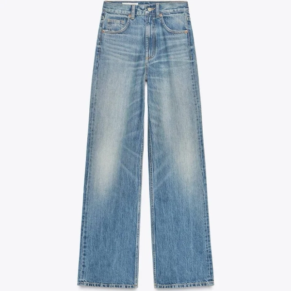 Zara Women's Trf High Waist Wide Leg Jeans