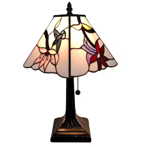 Amora Lighting 15 in. Tiffany Style Mission Table Lamp AM211TL08B