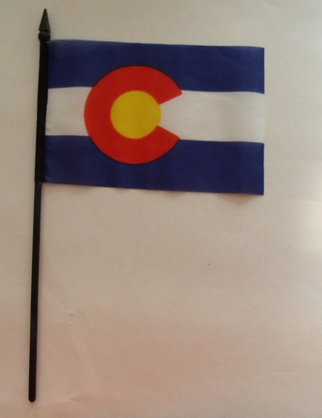 Colorado State USA Desk Table Flag 4"x 6" With or Without Stand