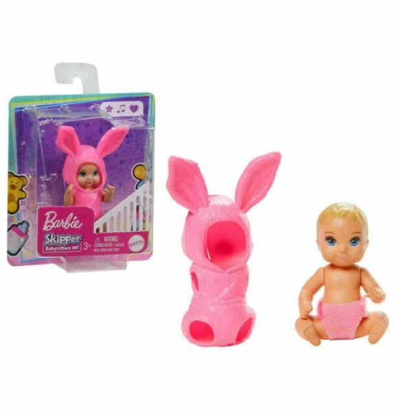 Barbie Skipper Babysitters Inc. Baby Doll with Pink Bunny Costume
