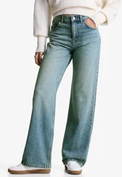 WIDE - Jeans Straight Leg - light-blue denim