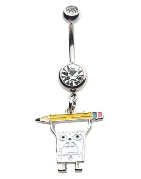 Spencer's Doodlebob CZ Dangle Belly Ring