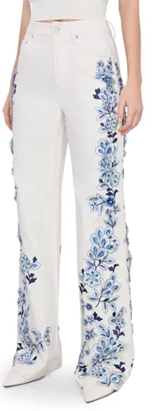 Weezy Floral Embroidered Bootcut Jeans