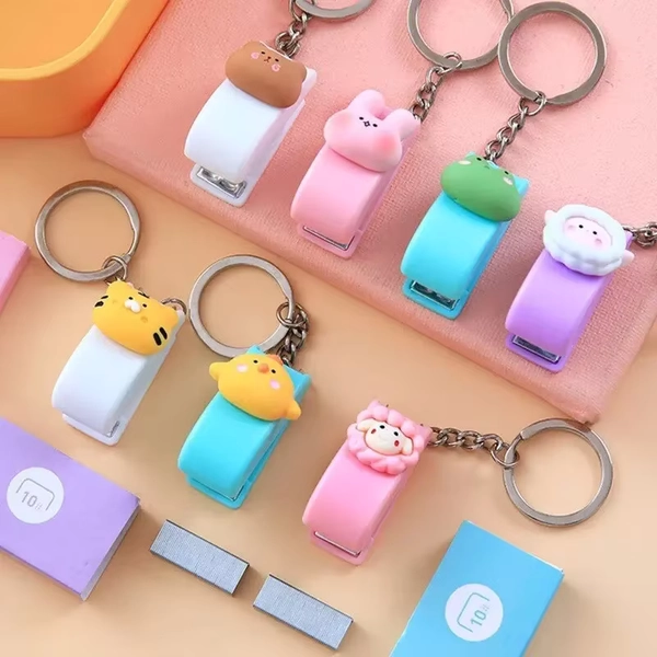 Cute Mini Animal Stapler Creative Portable Book Binding Machines Keychains School Supplies Office Accessories Stationery Gifts - AliExpress 21