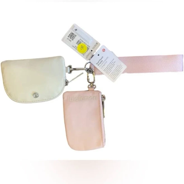 Lululemon Athletica Accessories | Nwt Lululemon Dual Pouch Wristlet | Color: Pink/White | Size: Os | Pm-26282203's Closet