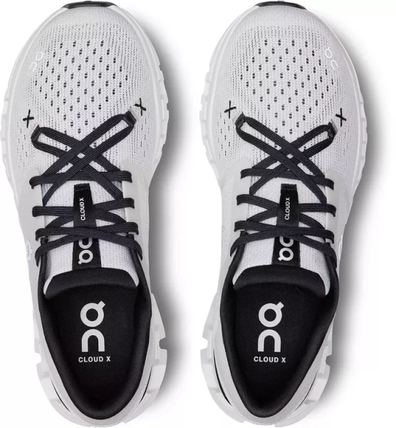 On Women's Cloud X 4 (Feather/Black) Women's Shoes