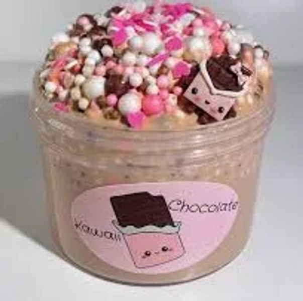 Kawaii Chocolate foam bead slime