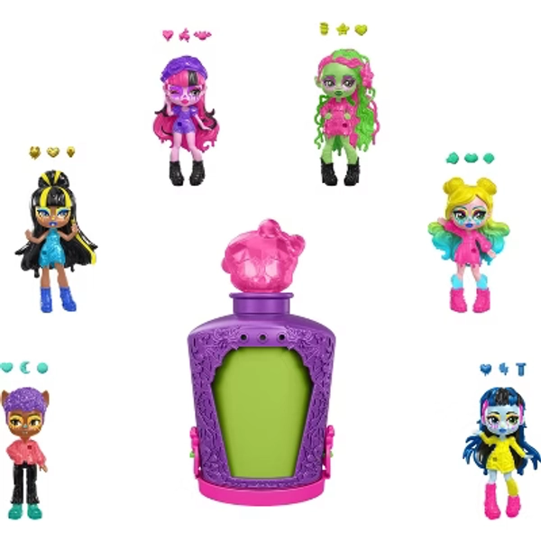 Monster High 6.2" Potions Mini Dolls, Surprise Character Figures with Water Reveal