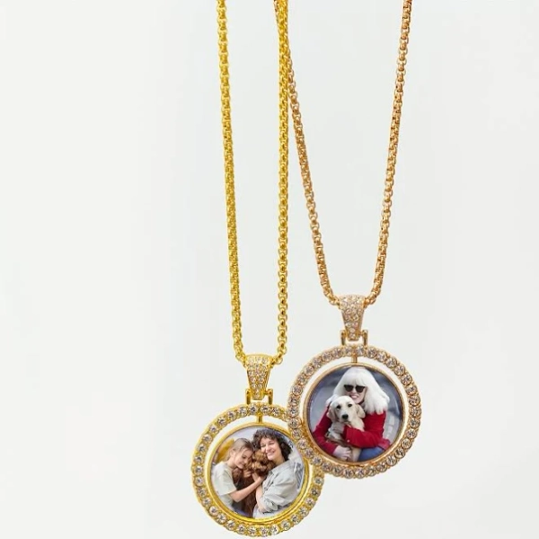 Custom Double-Sided Photo Necklace