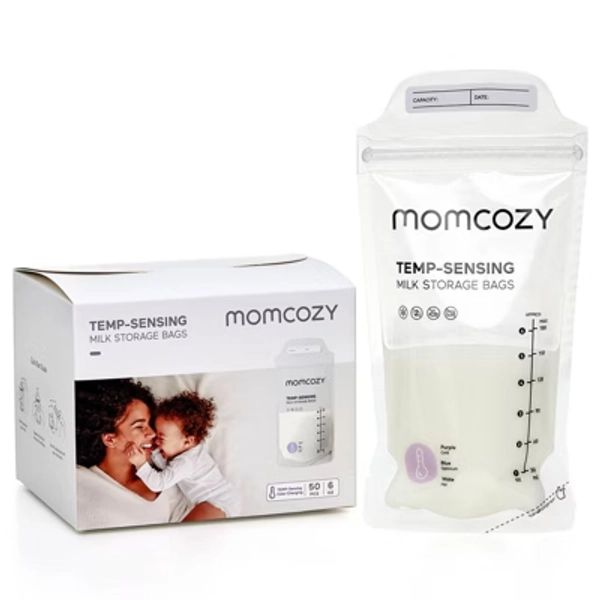 Momcozy Temp-Sensing Breast Milk Storage Bags - Clear - 120ct