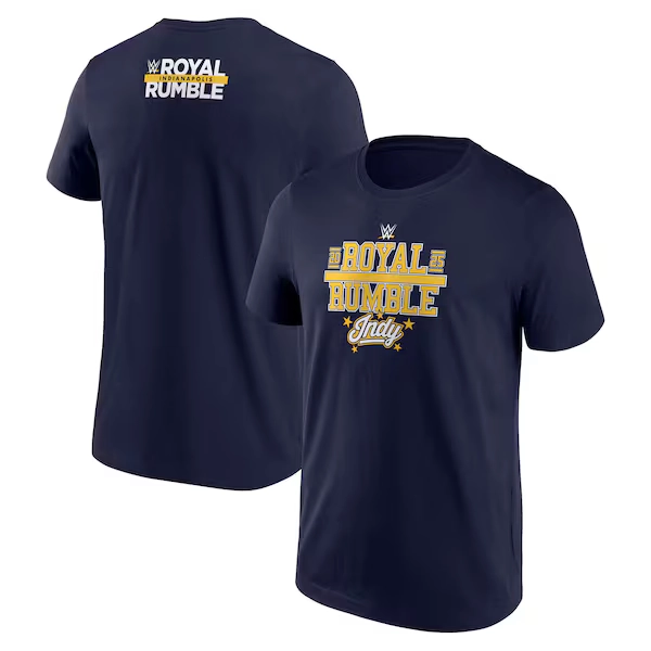 Royal Rumble 2025 Indy Bold T-Shirt - Navy - Mens