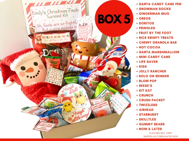 College Finals Week Care Package, Snack Candy Gift Box