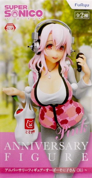 (Pre-owned ITEM:A/BOX:B)Super Sonico Anniversary Figure -Super Sonico-san (31)- Pink (Game-prize)(Released)