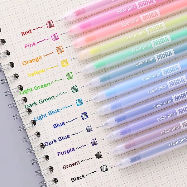 Color Gel Pen Set Kawaii Aesthetic Stationery Pretty Stationery Student Diary Pen Handbook Pen Color Markers School Supplies - AliExpress 21
